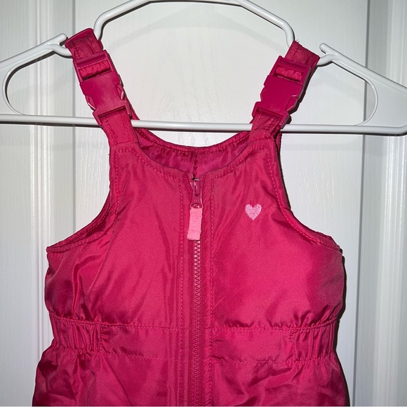 Oshkosh Pink Girls Size 24 Months Overall Snow Bib - Picture 2 of 5